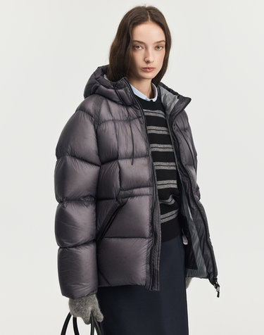 Citymist Midweight European Goose Down Jacket (Smoke Blue)