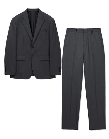 Classic Wool Suit (Charcoal Grey)