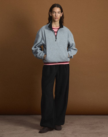 [UNI] Koenji Fleece Wide-Leg Pants (Black)