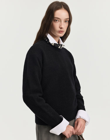 Soft Shaggy Dog Knit (Black)