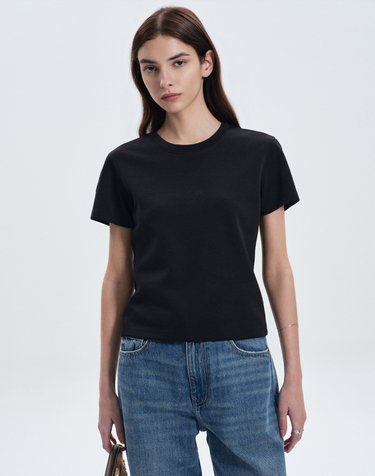 Essential Cropped Tee (Black)
