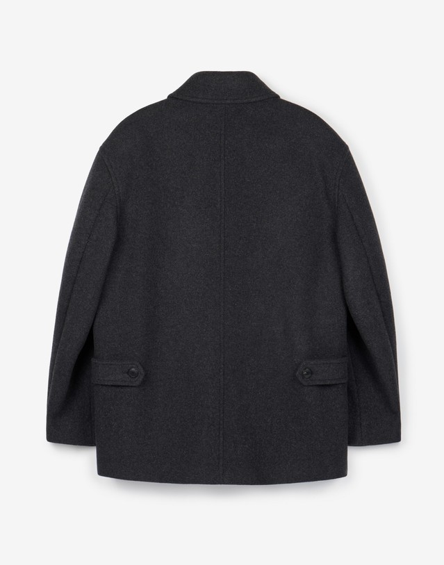 티엔지티 세트 Cashmere-Blend Short Coat (Dark Grey) 차콜 그레이 상세