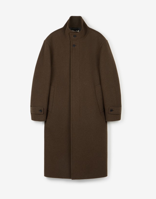티엔지티 세트 Belted High-Neck Coat (Melange Brown) 브라운 상세