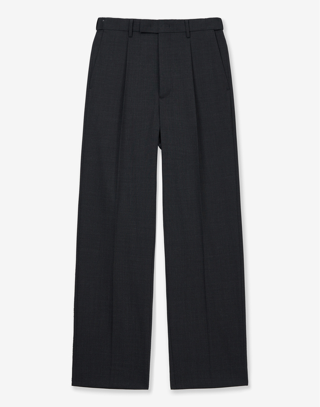 티엔지티 세트 High Wool Blended Comfort Set-up (Charcoal) 차콜 그레이 착용컷