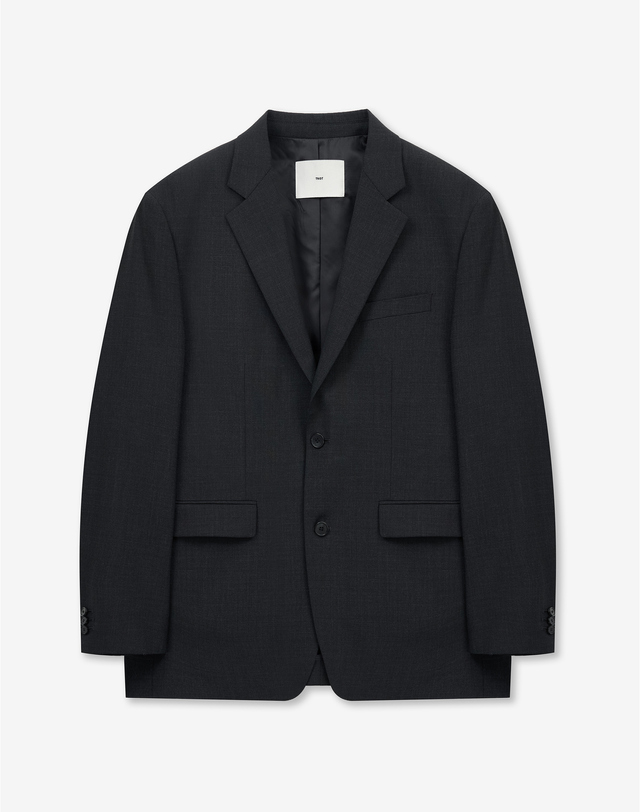 티엔지티 세트 High Wool Blended Comfort Set-up (Navy) 네이비 착용컷