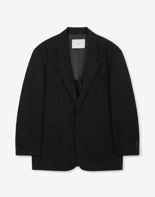티엔지티 세트 Viscose Blend Oversized Jacket & Pants (Black) 블랙 착용컷