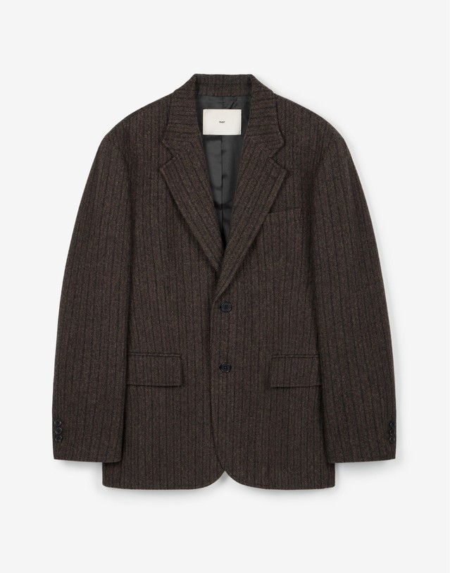 티엔지티 세트 Redford Wool Herringbone Jacket (Brown) 브라운 착용컷