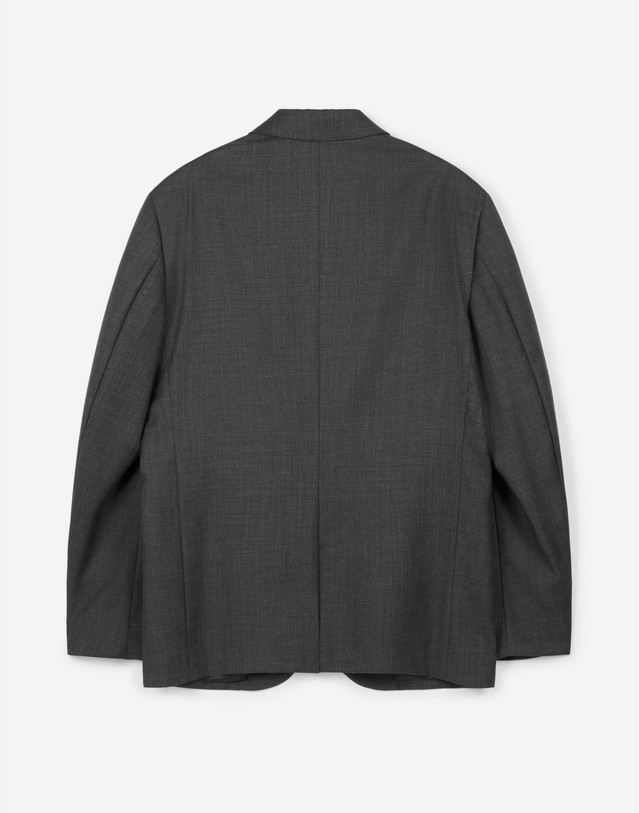 티엔지티 세트 Wool Blend Comfort Jacket & Tapered Pants (Charcoal) 그레이 착용컷
