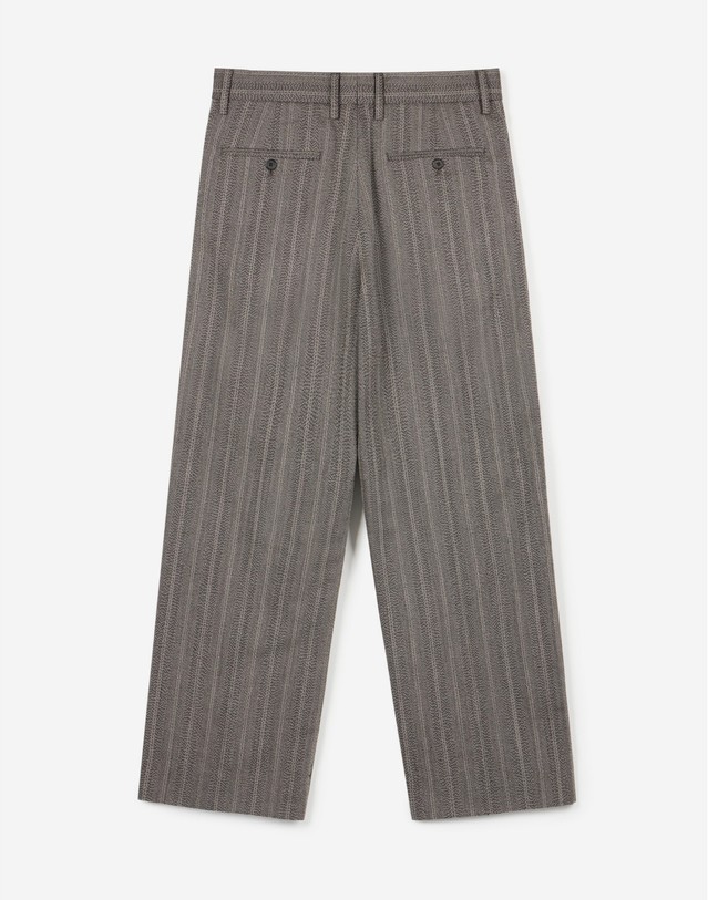 티엔지티 세트 Herringbone Double Breasted Jacket & Semi-Wide Pants (Grey) 그레이 상세