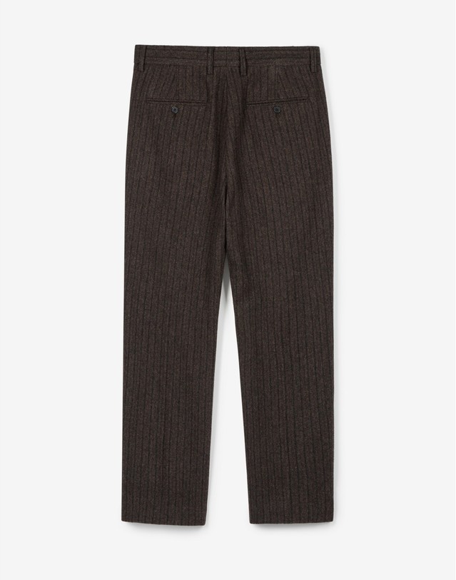 티엔지티 세트 Redford Wool Herringbone Jacket & Tapered Pants (Brown) 브라운 상세