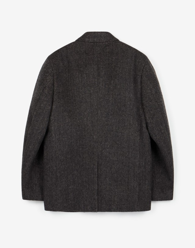 티엔지티 세트 Hairy Wool Herringbone Jacket (Brown) 브라운 상세