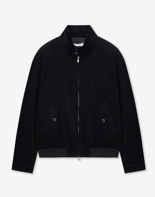 티엔지티 세트 Corduroy Harrington Jumper (Black) 블랙 착용컷