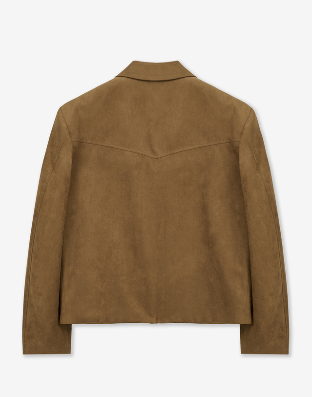 티엔지티 세트 Faux Suede Short Jacket (Camel Brown) 캐멀 착용컷