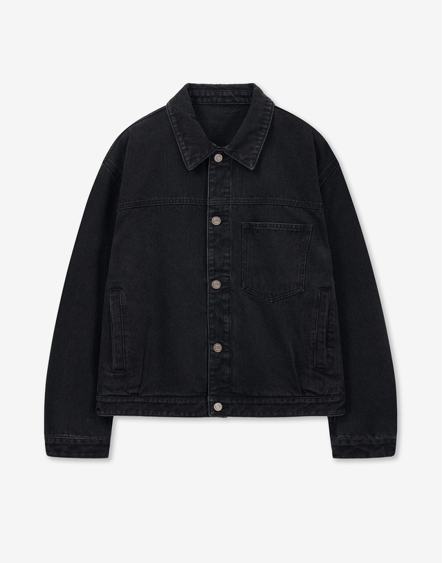 티엔지티 세트 Type-1 & Straight-Fit Denim Set Up (Black) 블랙 착용컷