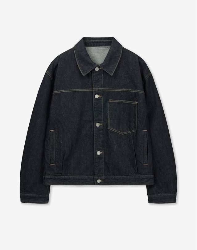 티엔지티 세트 Type-1 & Straight-Fit Denim Set Up (Raw Indigo) 네이비 착용컷