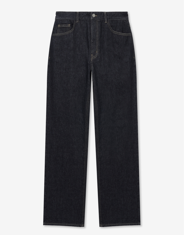 티엔지티 세트 Type-1 & Straight-Fit Denim Set Up (Raw Indigo) 네이비 착용컷