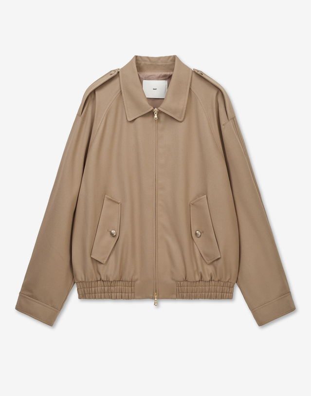 티엔지티 세트 Wool Blouson Short Jumper (Beige) 베이지 착용컷