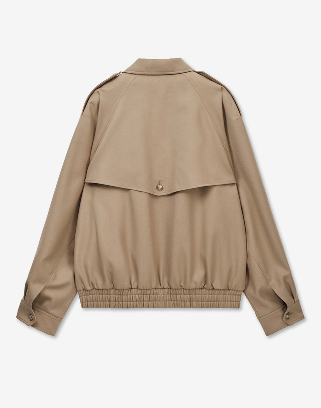 티엔지티 세트 Wool Blouson Short Jumper (Beige) 베이지 착용컷