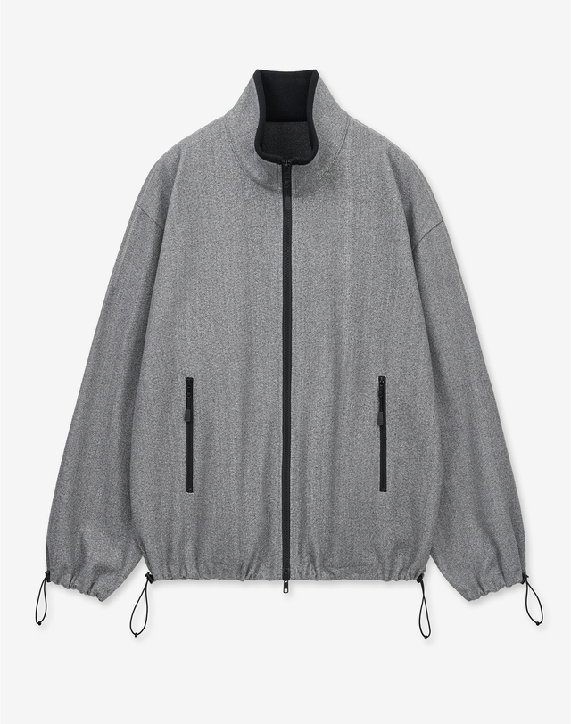 티엔지티 세트 Oversized Fleece Jumper (Grey) 그레이 착용컷