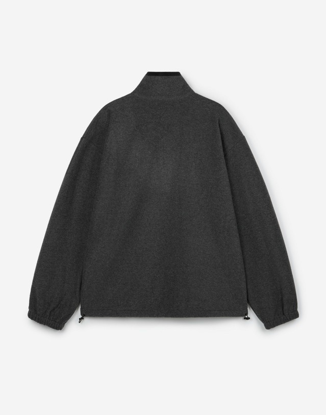 티엔지티 세트 [UNI] Koenji Fleece Oversized Zip-Up Jacket (D.Grey) 차콜 그레이 착용컷