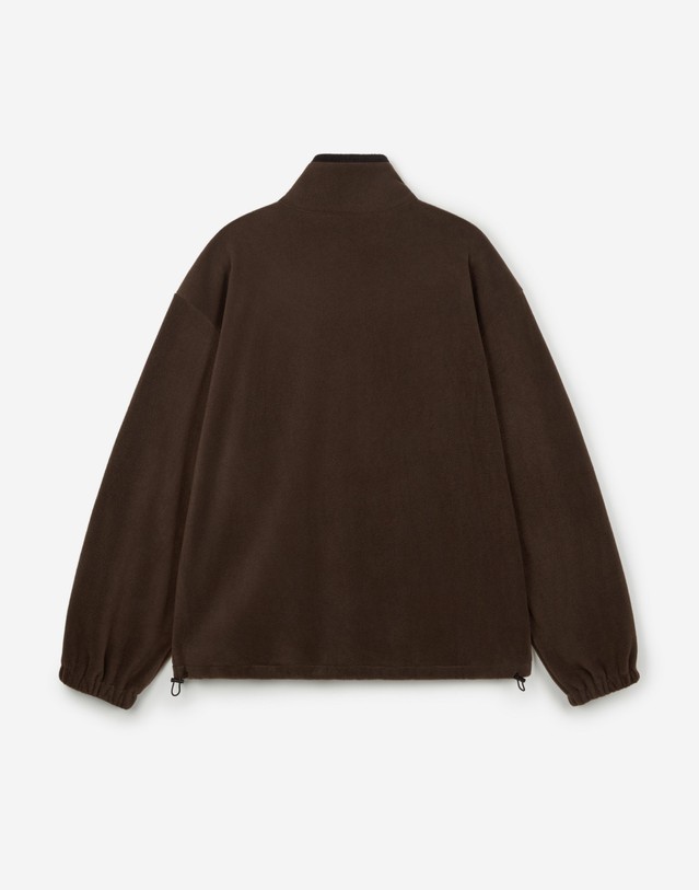 티엔지티 세트 [UNI] Koenji Fleece Oversized Zip-Up Jacket (Brown) 브라운 착용컷