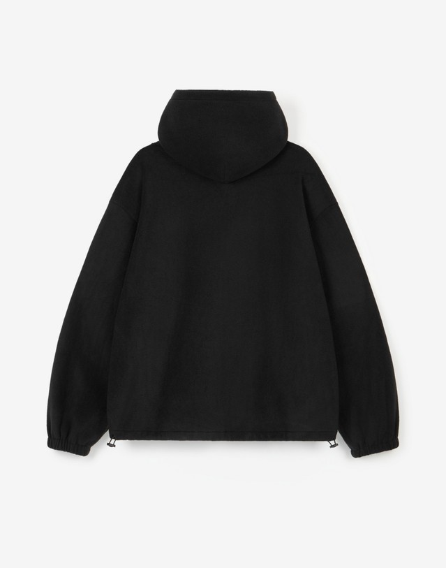 티엔지티 세트 [UNI] Koenji Fleece Oversized Hooded Zip-Up Jacket (Black) 블랙 착용컷