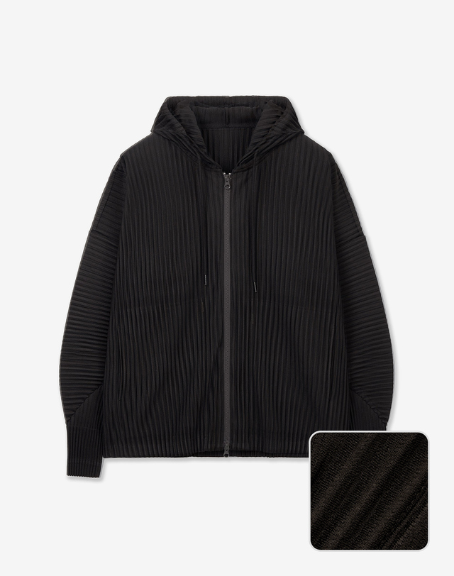 요요기 플리츠 바이 티엔지티 Yoyogi Pleats Hooded Zip-Up & Tapered Pants (Brown) 브라운 착용컷