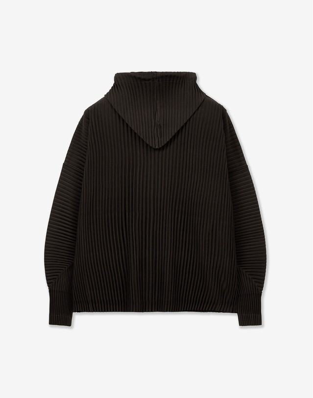 요요기 플리츠 바이 티엔지티 Yoyogi Pleats Hooded Zip-Up & Tapered Pants (Brown) 브라운 착용컷