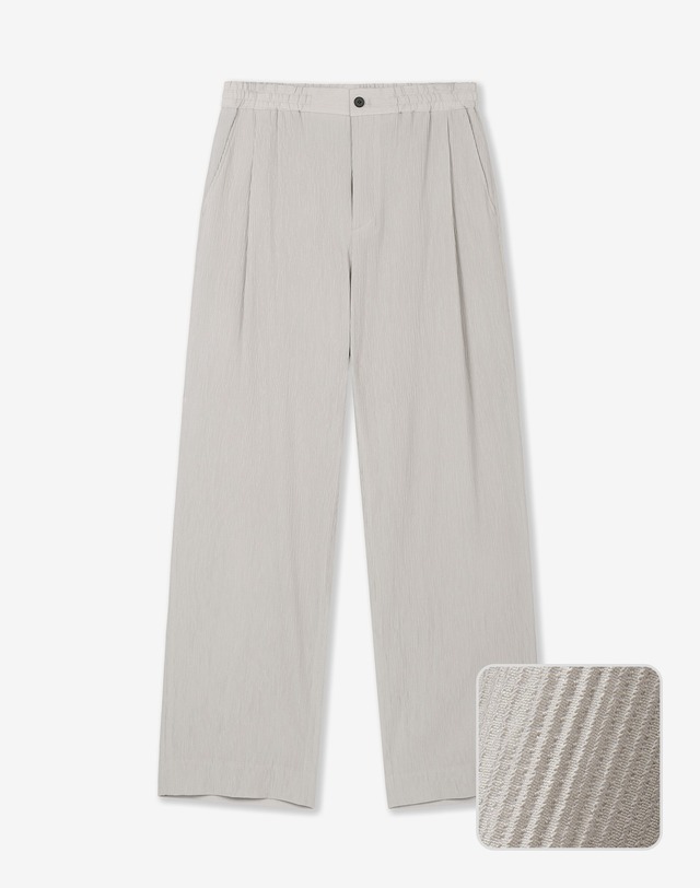 키노시타 바이 티엔지티 Kinoshita Seersucker Jacket & Semi-Wide Pants (Light Beige) 베이지 상세