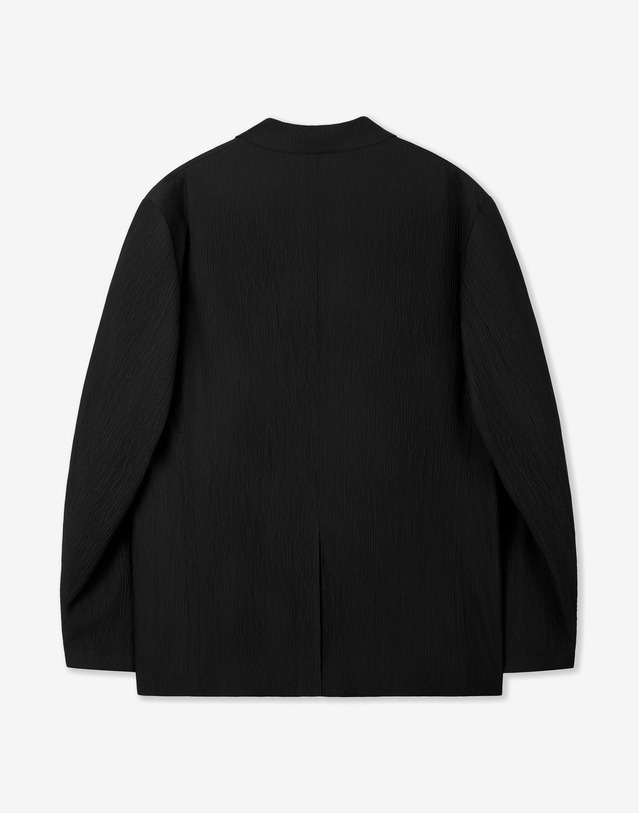 키노시타 바이 티엔지티 Kinoshita Seersucker Jacket & Tapered Pants (Black) 블랙 상세