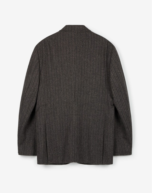 티엔지티 세트 Redford Wool Herringbone Jacket & Semi-Wide Pants (Grey) 그레이 착용컷