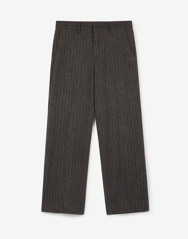 티엔지티 세트 Redford Wool Herringbone Jacket & Semi-Wide Pants (Grey) 그레이 착용컷