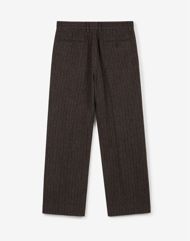 티엔지티 세트 Redford Wool Herringbone Jacket & Semi-Wide Pants (Brown) 브라운 상세