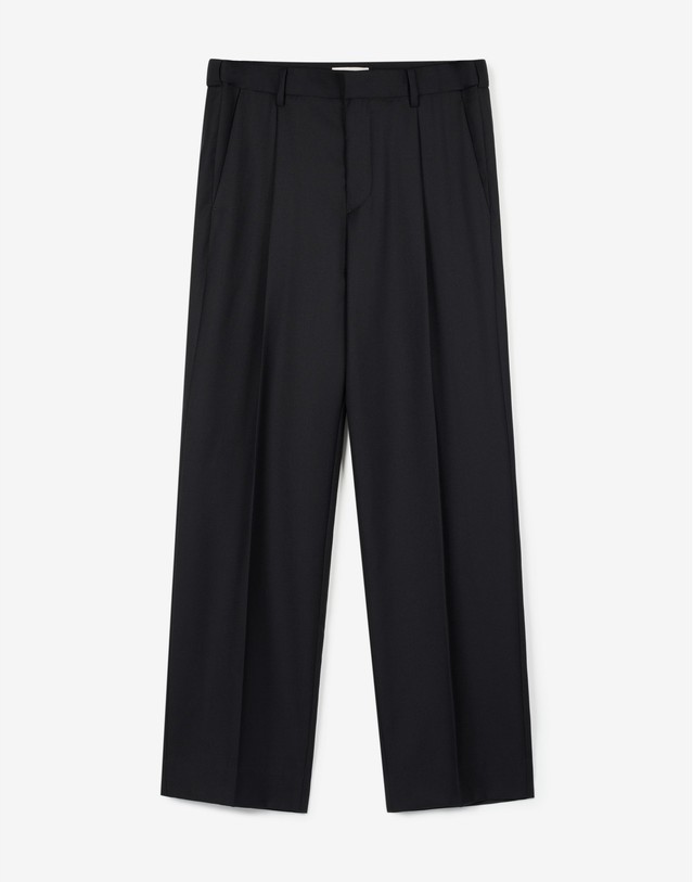 티엔지티 세트 Wool Blend Comfort Jacket & Semi-Wide Pants (Black) 블랙 상세