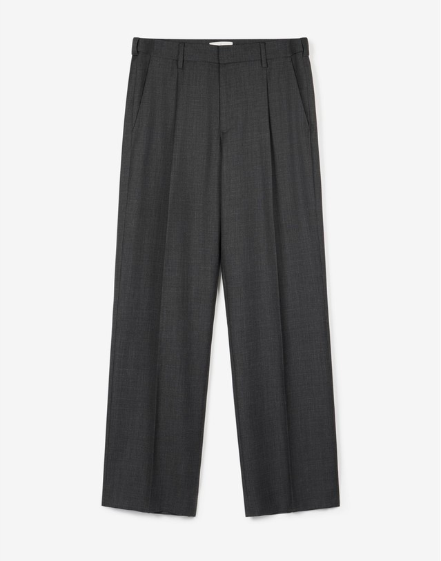 티엔지티 세트 Wool Blend Comfort Jacket & Semi-Wide Pants (Charcoal) 그레이 상세