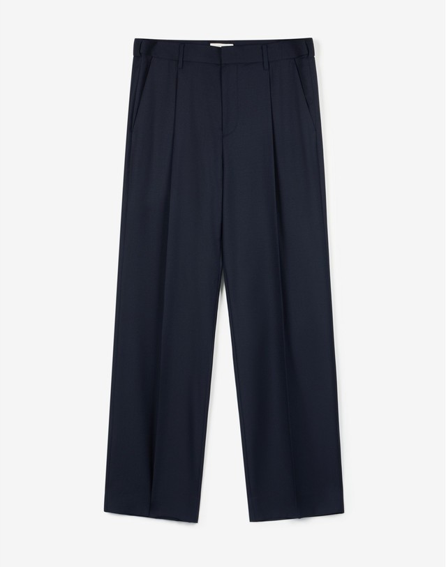 티엔지티 세트 Wool Blend Comfort Jacket & Semi-Wide Pants (Dark Navy) 네이비 상세