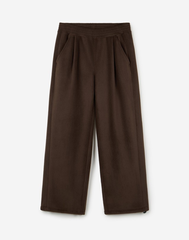 티엔지티 세트 [UNI] Koenji Fleece Wide-Leg Pants (Brown) 브라운 착용컷