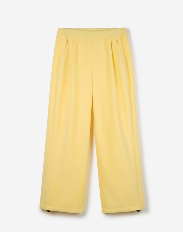 티엔지티 세트 [UNI] Koenji Fleece Wide-Leg Pants (Butter) 노랑 착용컷