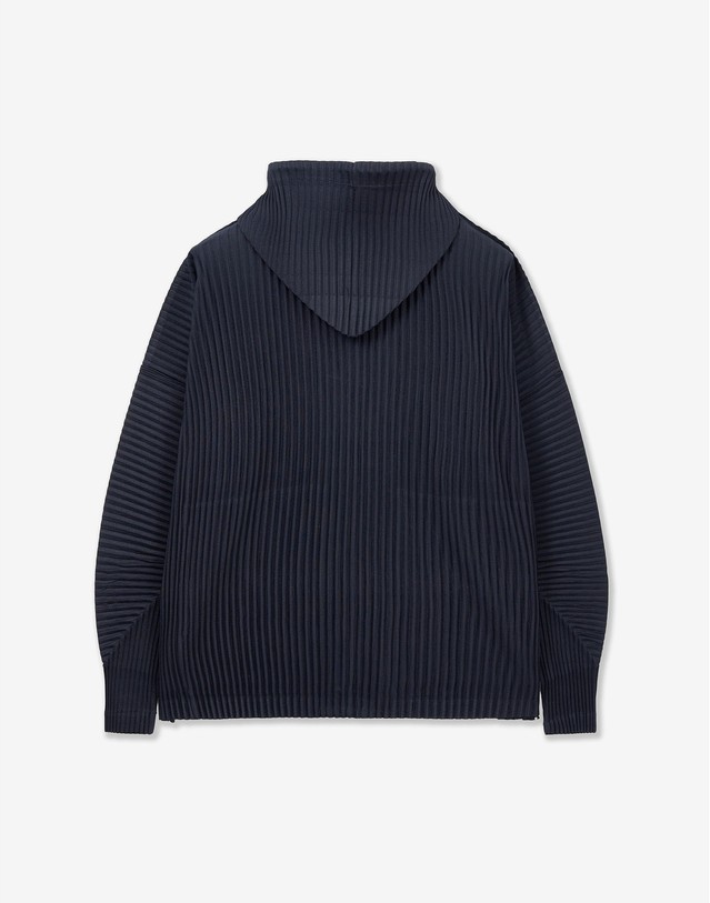 요요기 플리츠 바이 티엔지티 Yoyogi Pleats Hooded Zip-Up & Wide Leg Pants (Navy) 네이비 착용컷