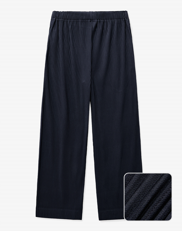 요요기 플리츠 바이 티엔지티 Yoyogi Pleats Hooded Zip-Up & Wide Leg Pants (Navy) 네이비 착용컷