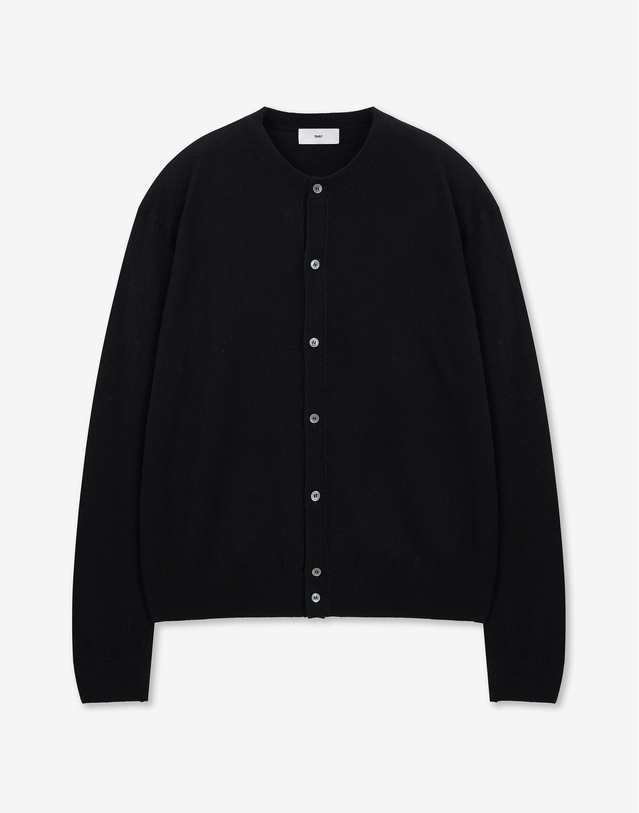 티엔지티 세트 Cashmere Blend Knit Cardigan (Black) 블랙 착용컷
