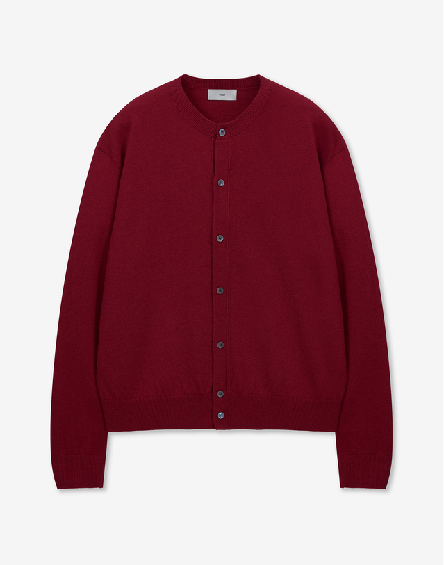 티엔지티 세트 Cashmere Blend Knit Cardigan (Red) 레드 착용컷