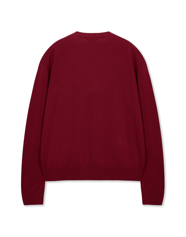 티엔지티 세트 Cashmere Blend Knit Cardigan (Red) 레드 착용컷