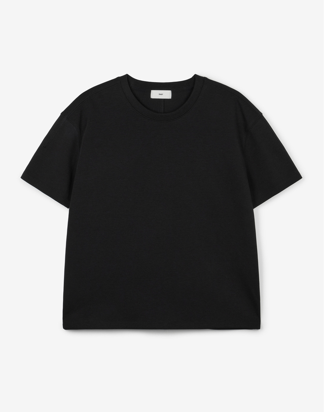 티엔지티 세트 Essential Cropped Tee (Black) 블랙 착용컷