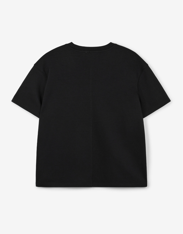 티엔지티 세트 Essential Cropped Tee (Black) 블랙 착용컷