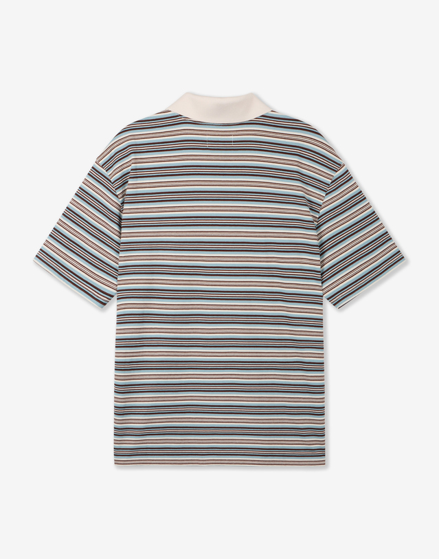 티엔지티 세트 Stripe Polo (Light Blue) 블루 착용컷