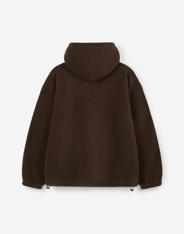 티엔지티 세트 [UNI] Koenji Fleece Oversized Hooded Sweatshirt (Brown) 브라운 착용컷