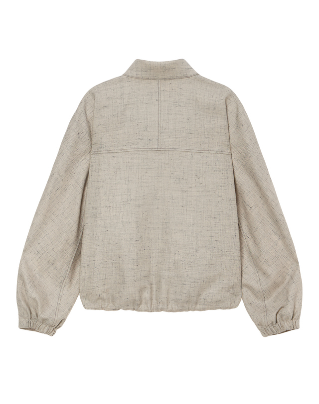 닥스여성세트 [셔츠&스커트 SET] 베이지 멜란지 스티치 울혼방 긴팔 밴딩 셔츠&롱 플레어스커트 밝은 베이지 상세