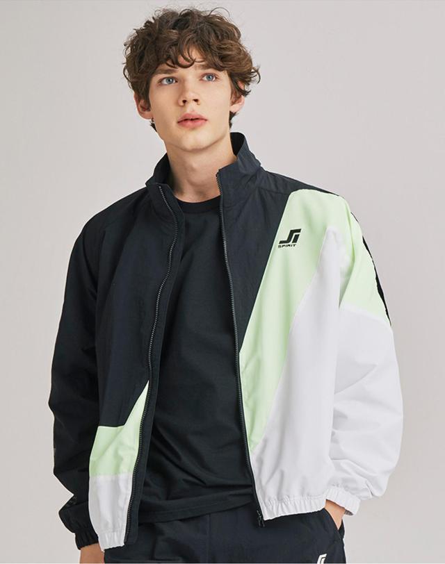 질스튜어트 뉴욕 질스튜어트 스포츠 세트 [J Signature Pants] 블랙 라인 블럭 남녀공용 트레이닝 팬츠 착용컷