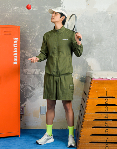 [SET][AIR GRID] Men Pro-Fit Oversized Golf Jacket (KHAKI)